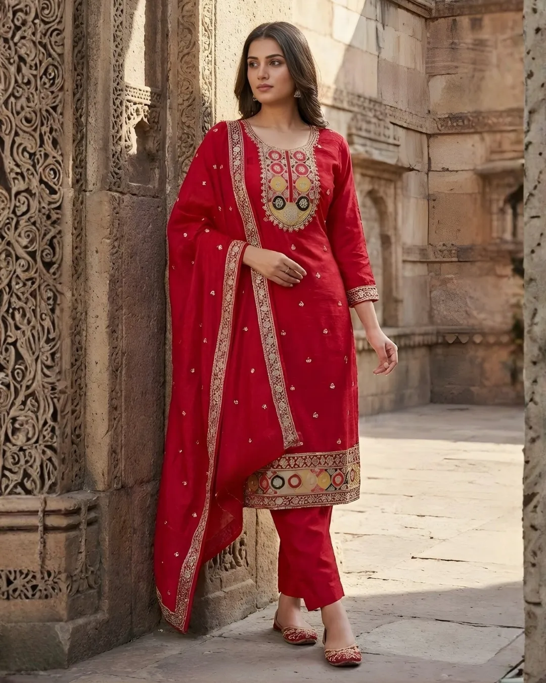 Red Royale Kurta Set